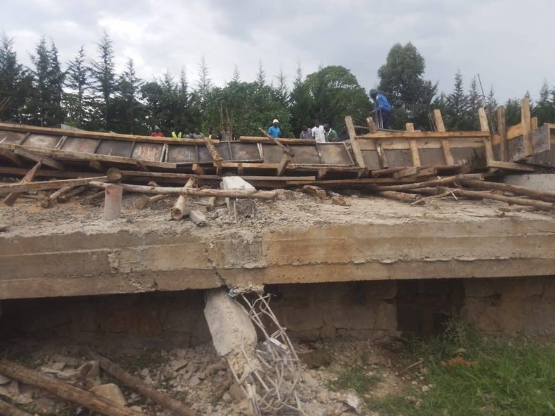 A collapsed building that left more than 22 people injured. Kenya Red Cross Society and Disaster officers from neighboring counties joined hands in rescue.