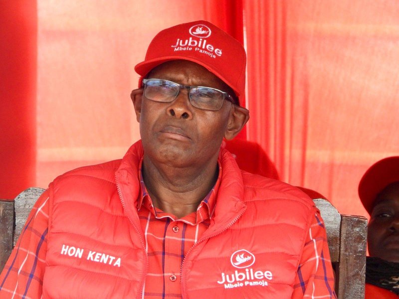 Moitalel ole Kenta who accompanied Dr Fred Matiangi in Nyandarua when he presided the opening of party offices.