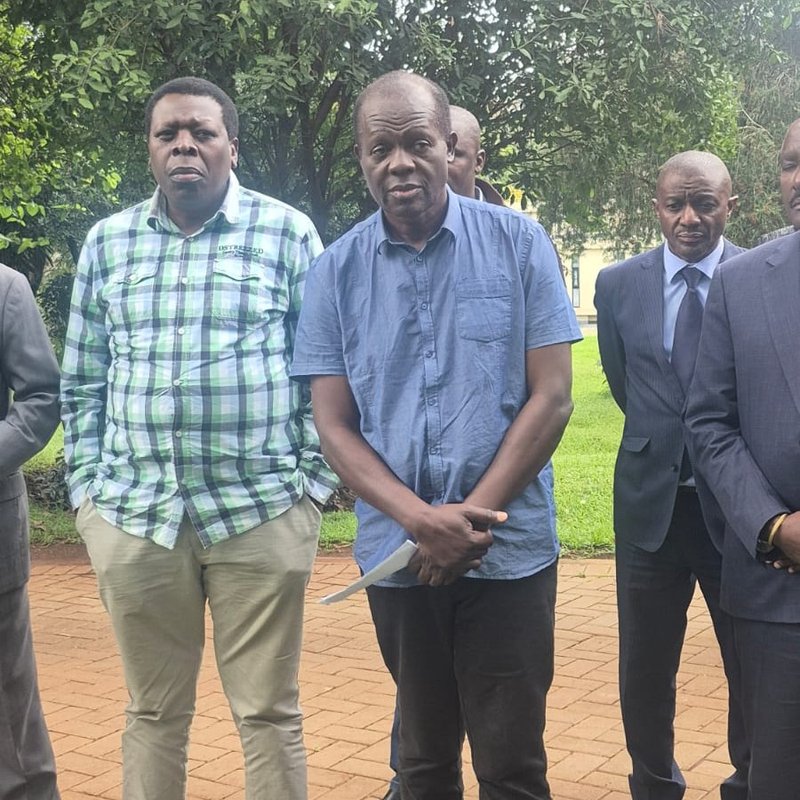 Raphael Tuju back by opposition leaders when he resurfaced today from his hideout.