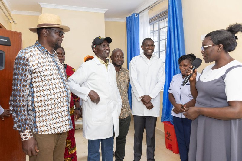President William Ruto during the commissioning of Piny-Owacho Level 3 Hospital, Uriri Constituency.