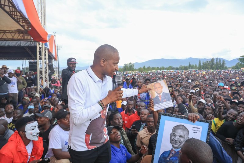 Embakasi East MP babu Owino who is angling himself to face off against Nairobi Governor Johnson Sakaja.