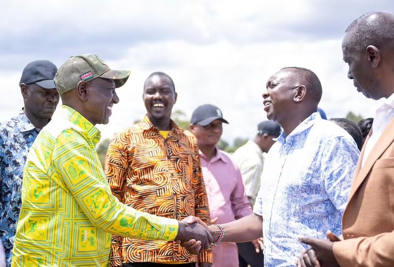 President William Ruto who tore into former President accusing  him of political.betrayal.